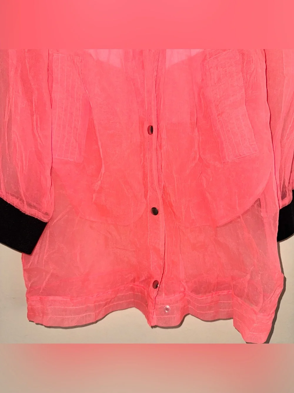 DIESEL G-CLAY JACKET OOSEZN-OBAYF-3AX IN PINK Organza Nylon Size S